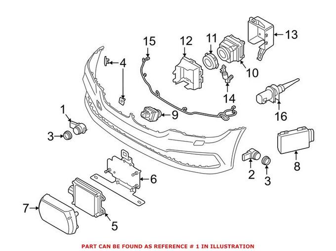 BMW Parking Aid Sensor 66209121386